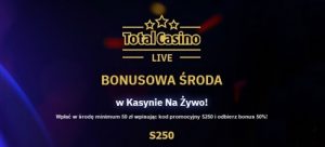 Bonusowa środa w kasynie na żywo Total Casino