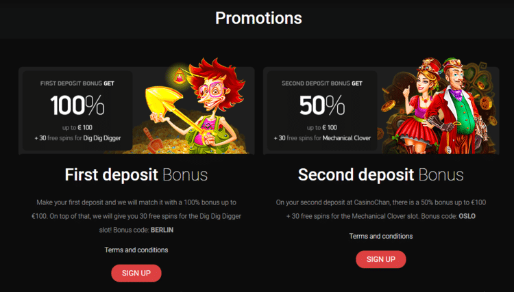 Casino Chan Promotions